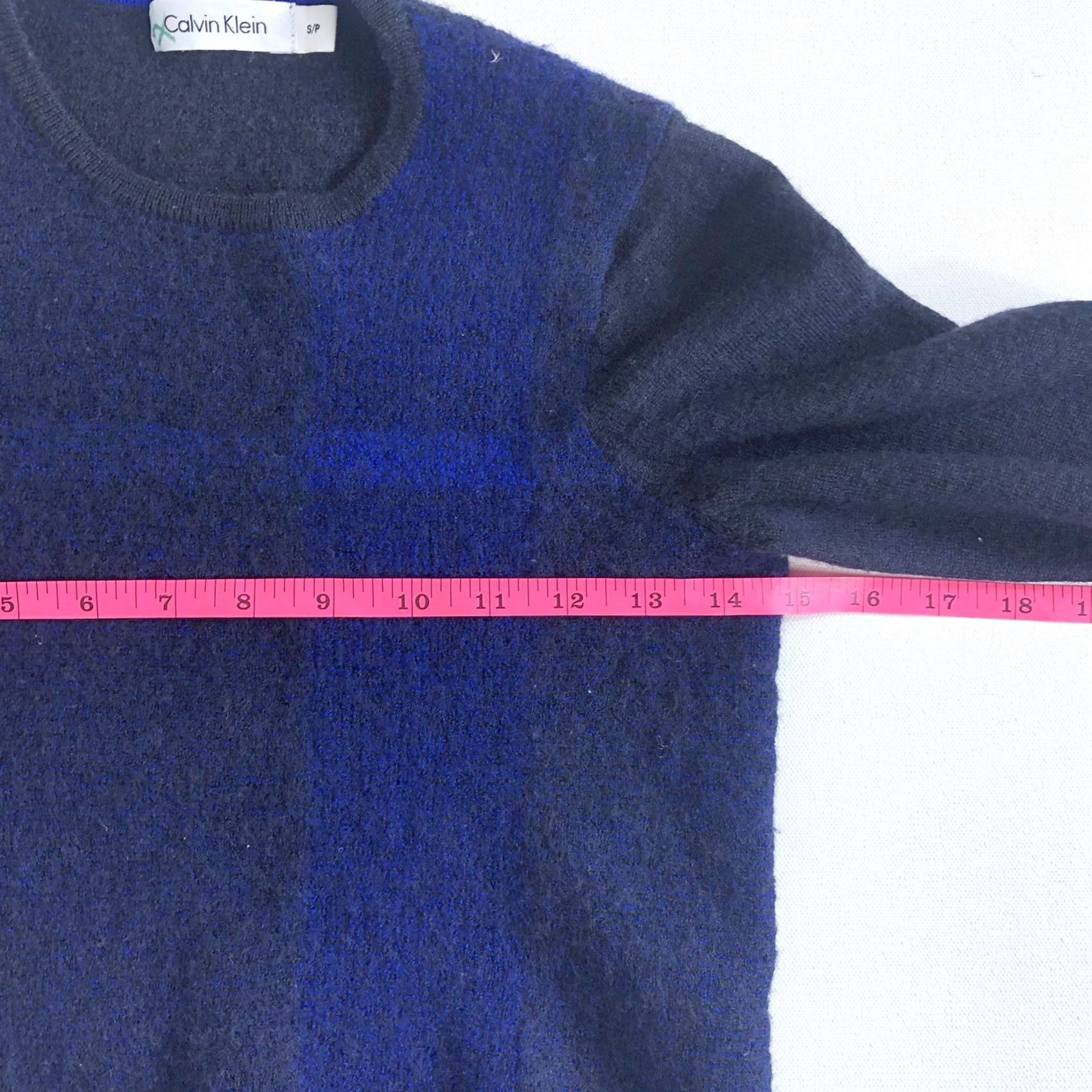 Calvin Klein Calvin Klein Sweater Women's Size S Blue Long Sleeve Merino Wool Blend Pullover Size S / US 4 / IT 40 - 5 Thumbnail