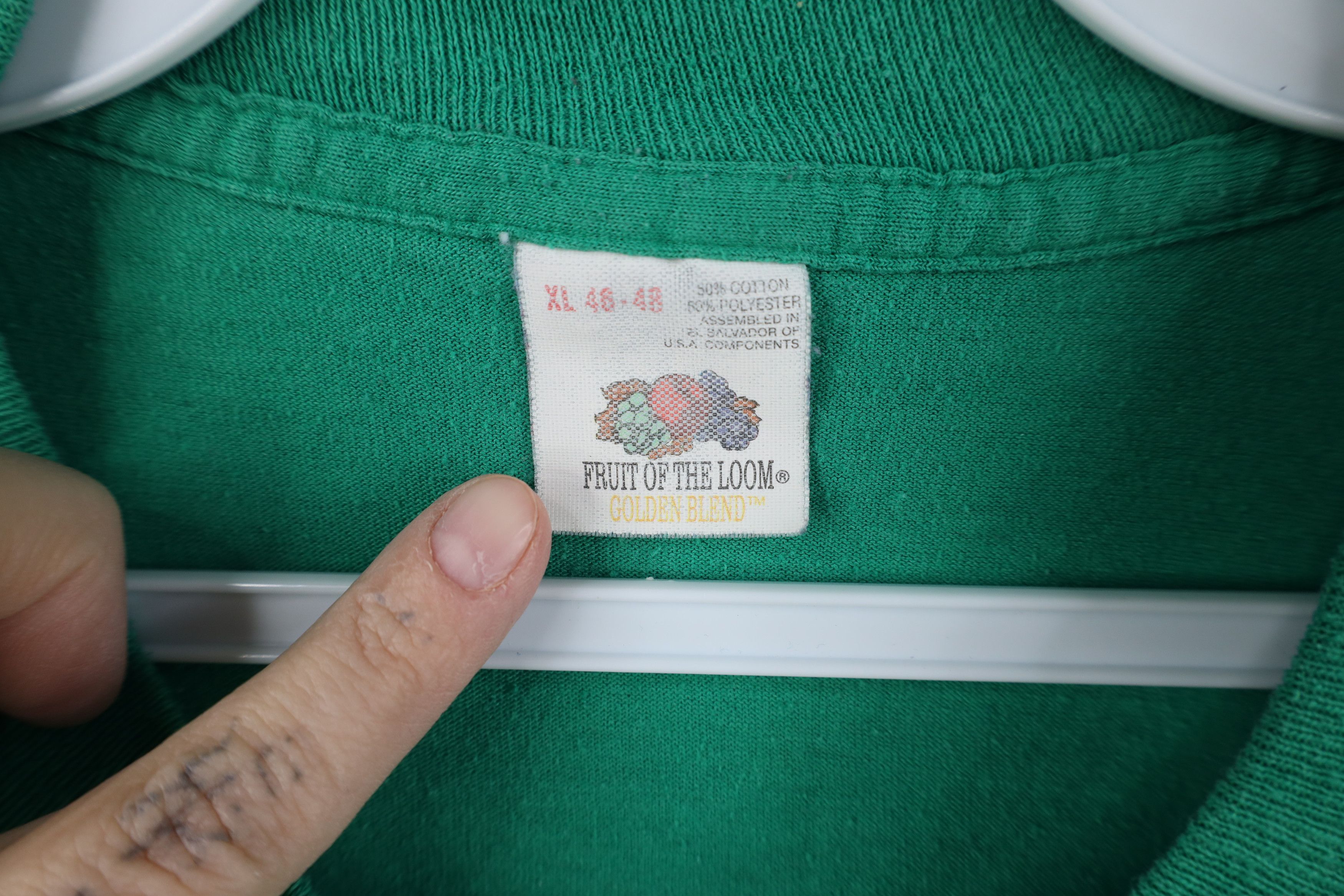 Vintage Vintage 90s Streetwear Short Sleeve Pocket T-Shirt Kelly Size US XL / EU 56 / 4 - 5 Thumbnail