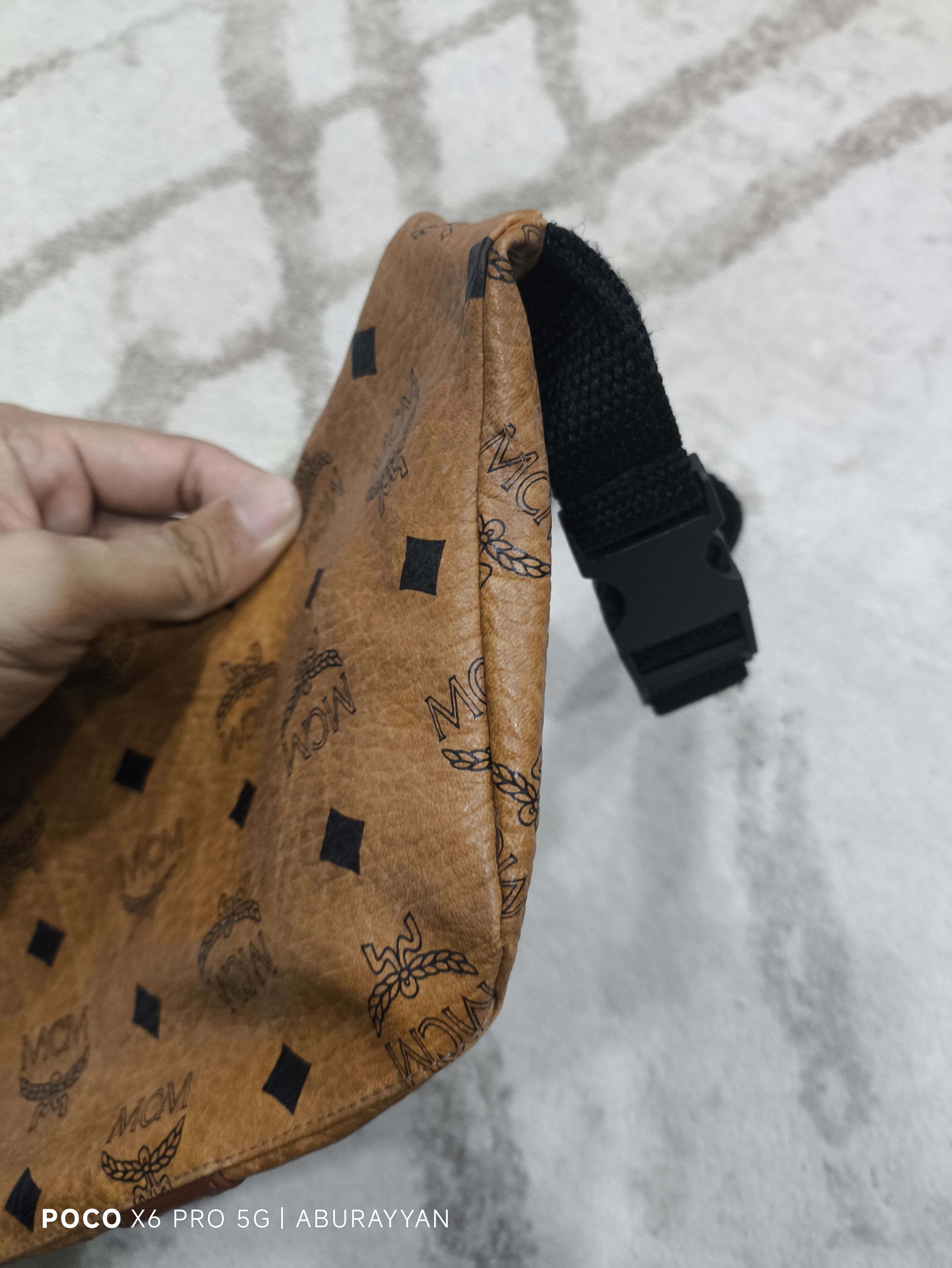MCM MCM Waistbag Germany Vintage Brown Coated Canvas Size ONE SIZE - 3 Thumbnail