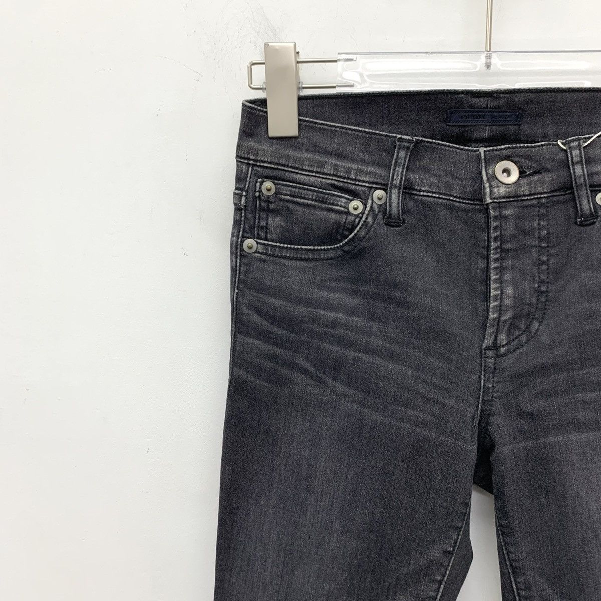 Prada Prada Dark Grey Washed Cotton Denim Pants K26WX Size 25" / US 0 / IT 36 - 3 Thumbnail