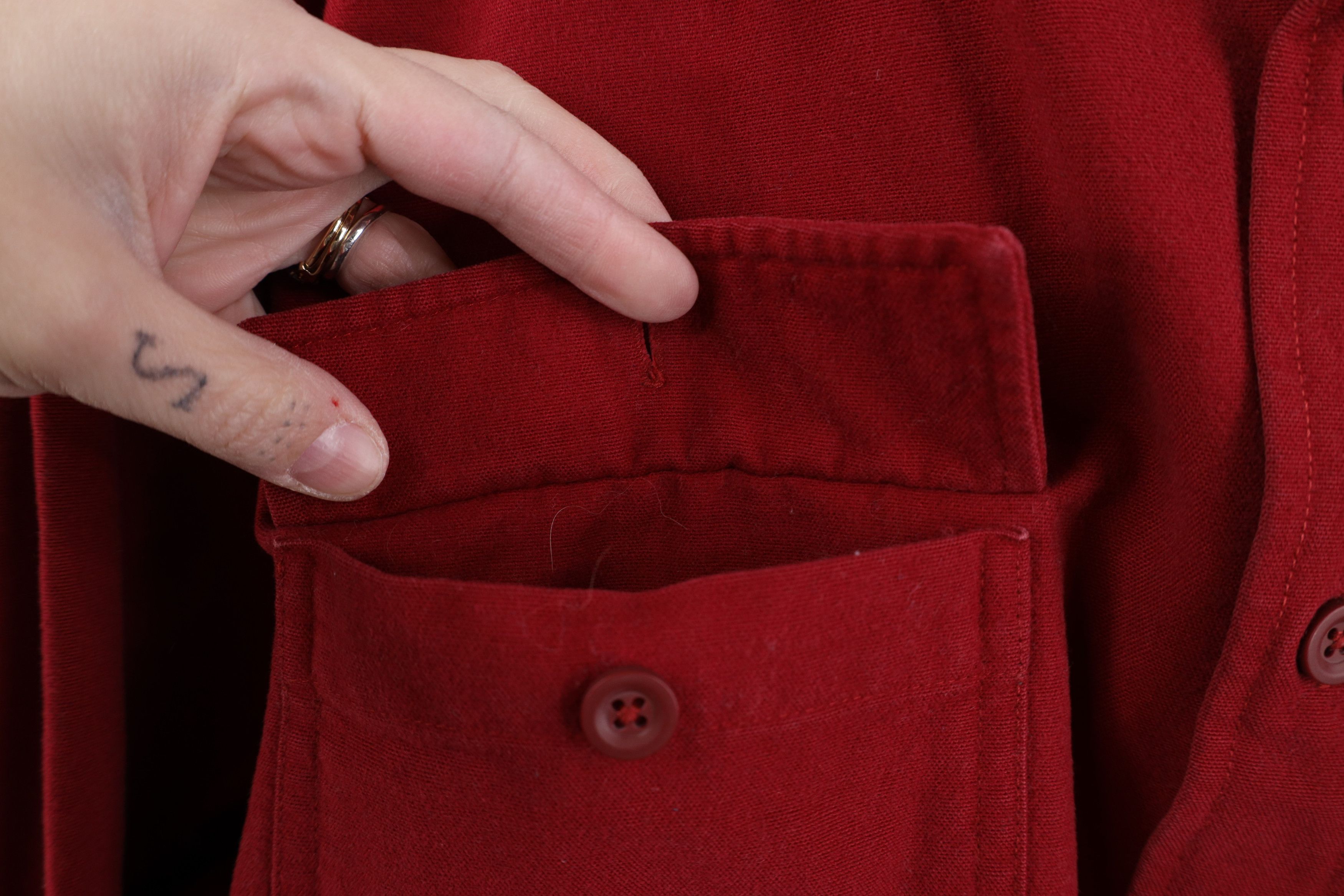 L.L. Bean Vintage 90s LL Bean Heavy Chamois Collared Button Shirt Size US XL / EU 56 / 4 - 4 Thumbnail