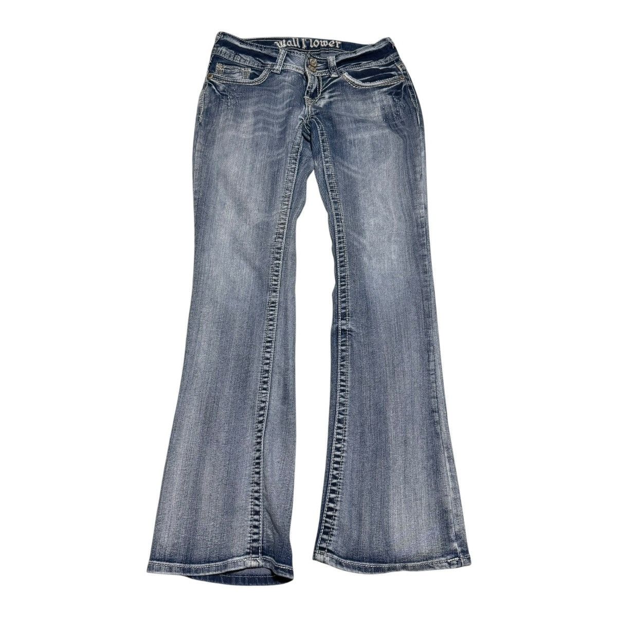 Other Wallflower Pockets Flare Denim Jeans Juniors 29x30 3/8 Size 29" - 4 Thumbnail