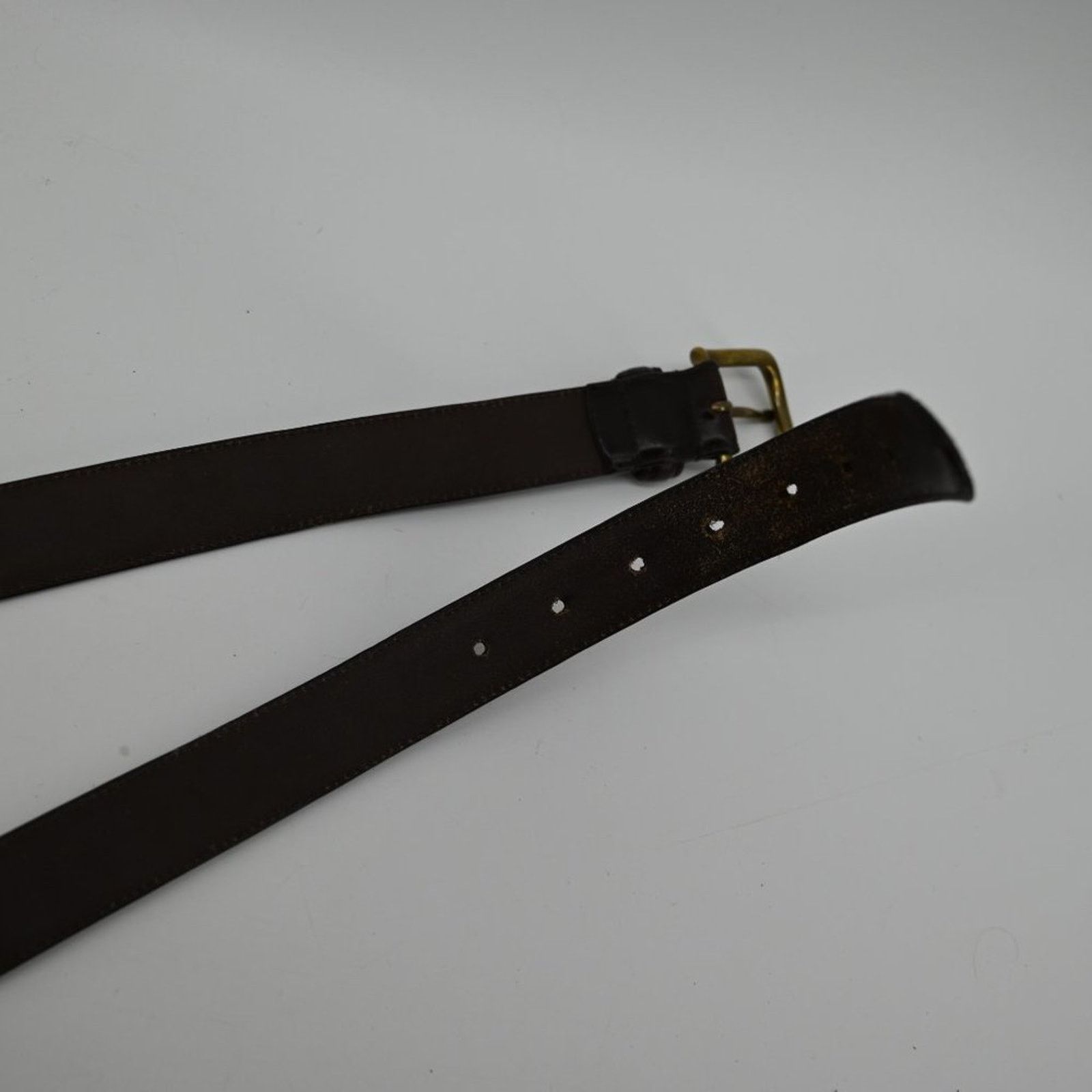 Other Men's Dark Brown Genuine Leather Belt Business Casual 46 Size 46 - 6 Thumbnail