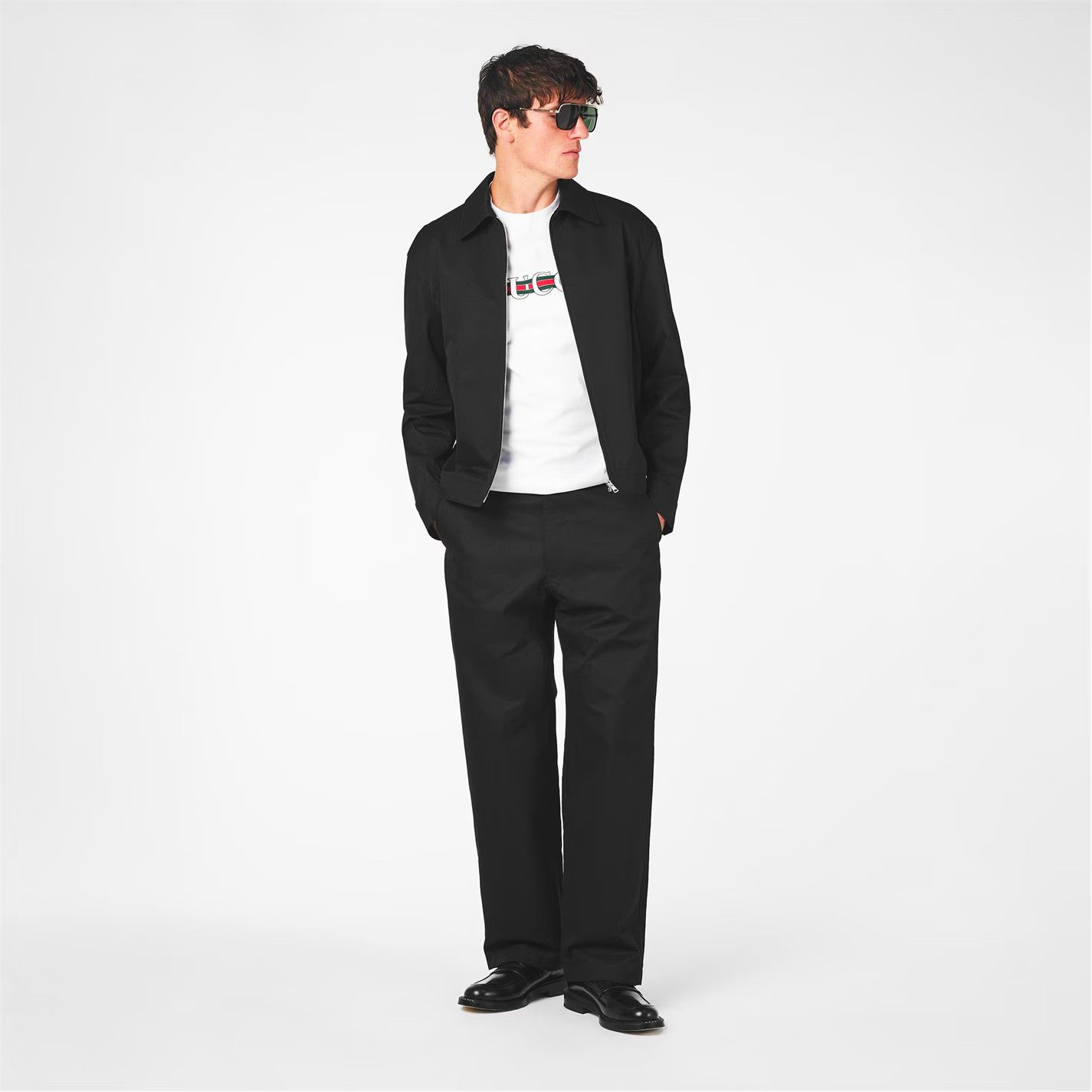 Gucci o1g2r1mq0426 Cotton Twill Jacket in Black Size US M / EU 48-50 / 2 - 6 Thumbnail