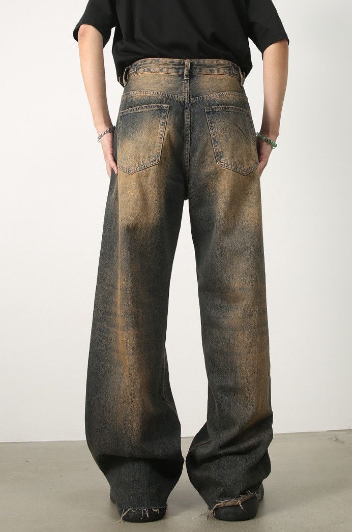 Japanese Brand × Jean Washed distressed rust-colored denim loose wide-leg Size US 32 / EU 48 - 6 Thumbnail
