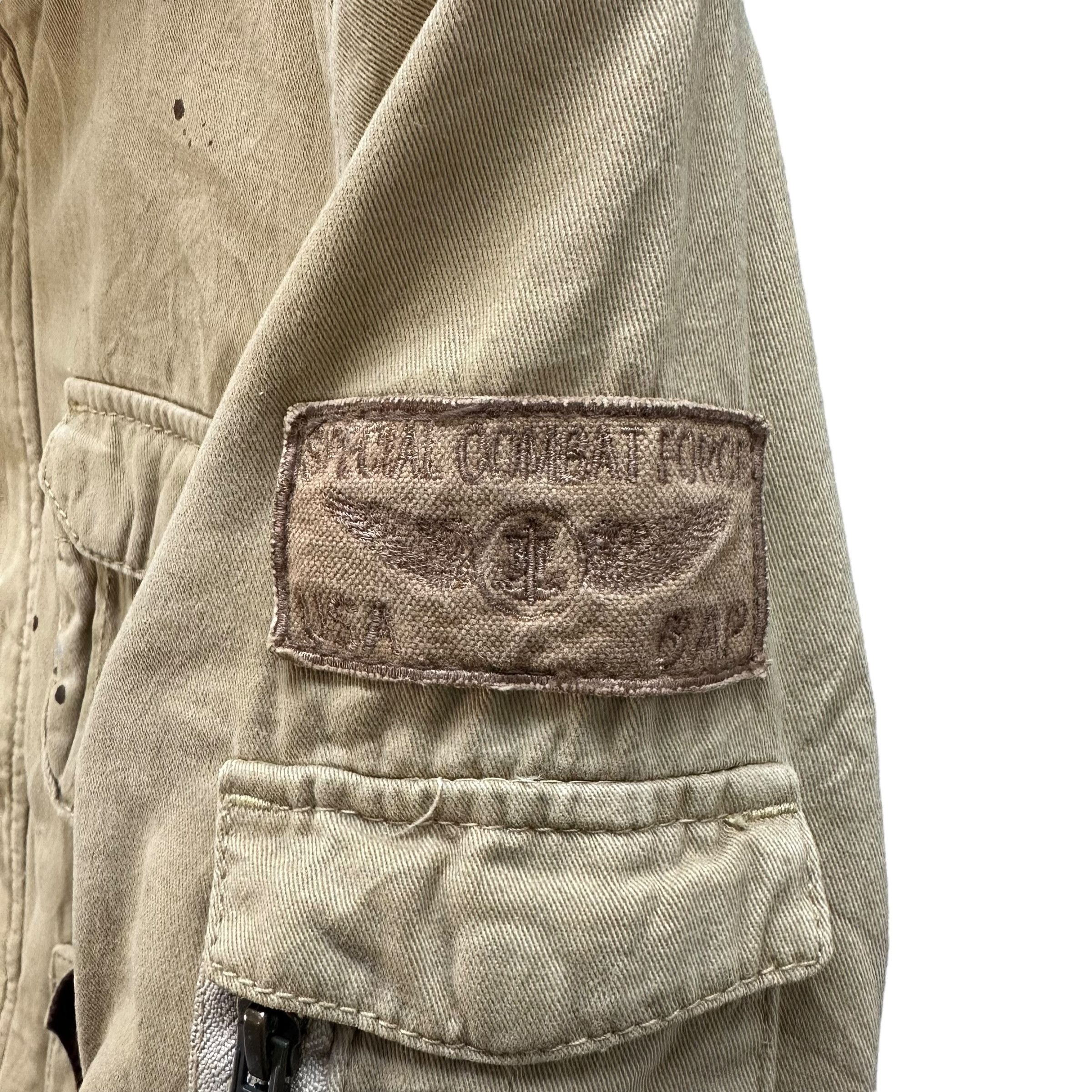 Vintage BONDS AND PEACE Paint Splatters Combat Jacket #A70-1710 Size US M / EU 48-50 / 2 - 7 Thumbnail
