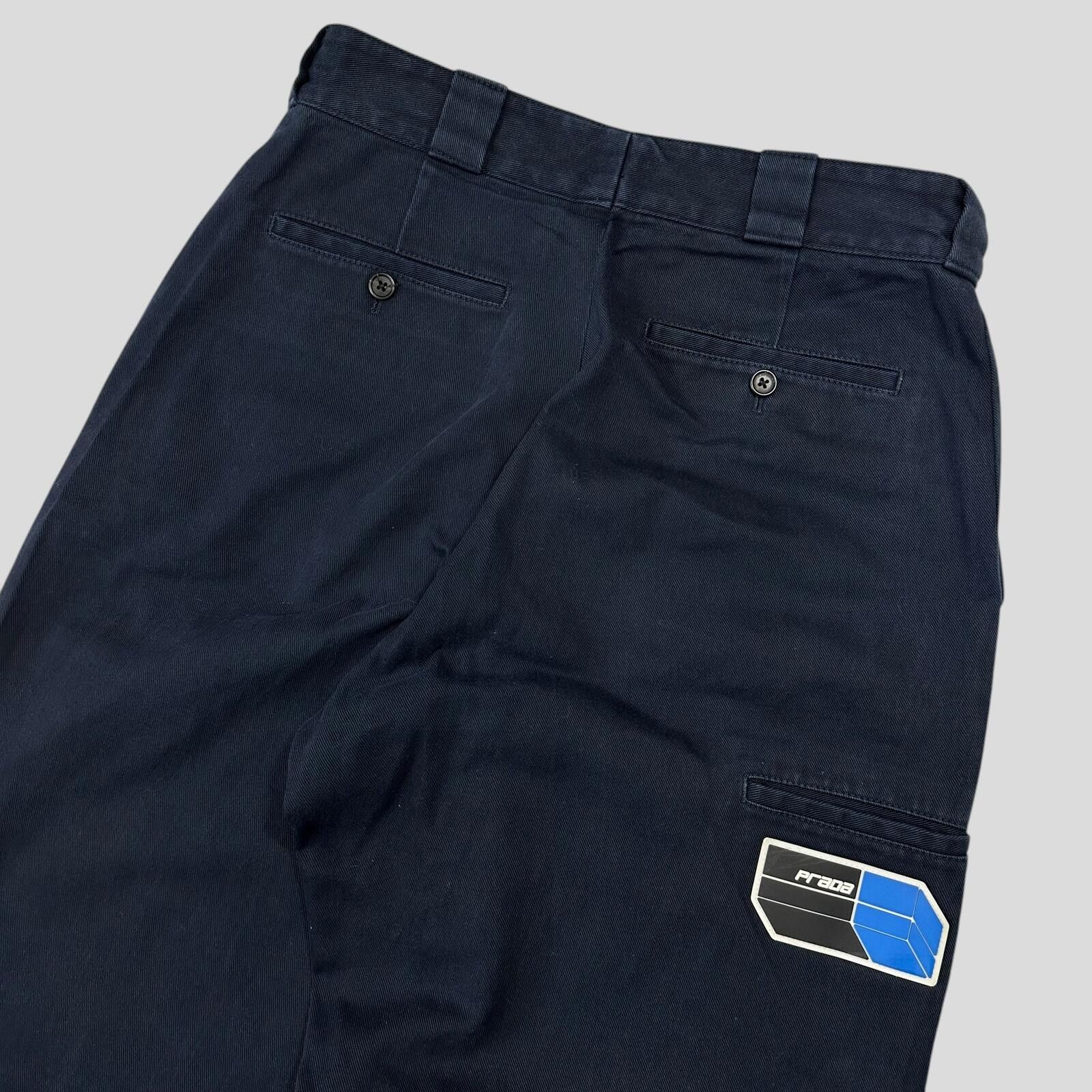 Prada Prada 2018 Rubber Logo Baggy Drill Cotton Trousers - IT48 Size US 31 - 2 Thumbnail