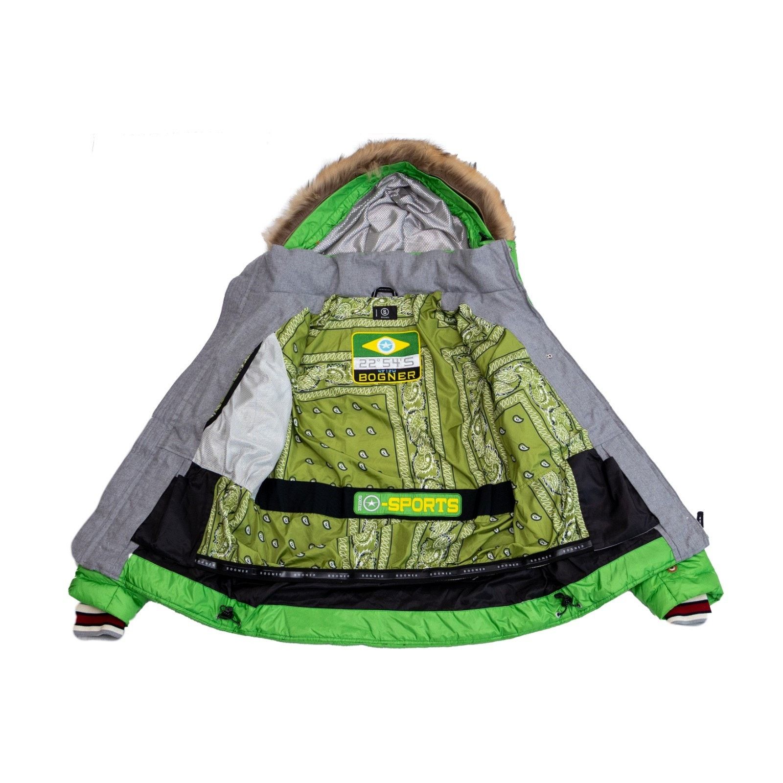 Bogner Bogner Mens Ski Jacket Green Down Fur Hood Sports Coat Sz M Size US M / EU 48-50 / 2 - 3 Thumbnail