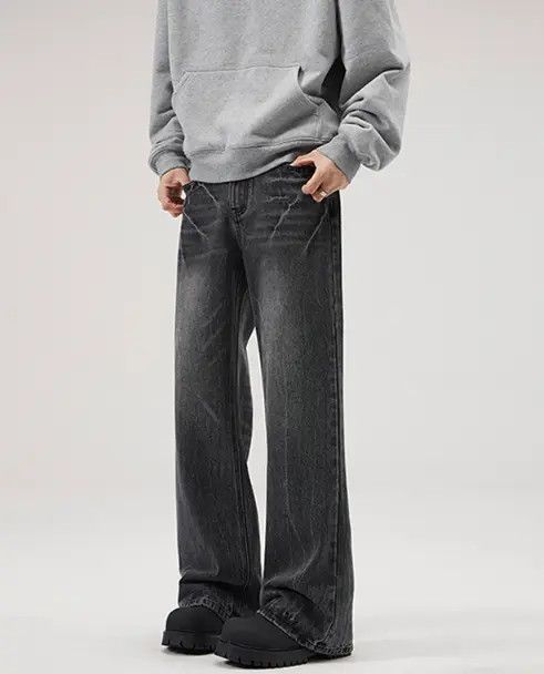 VIBE Retro high street American style loose flared baggy jeans Size US 32 / EU 48 - 3 Thumbnail