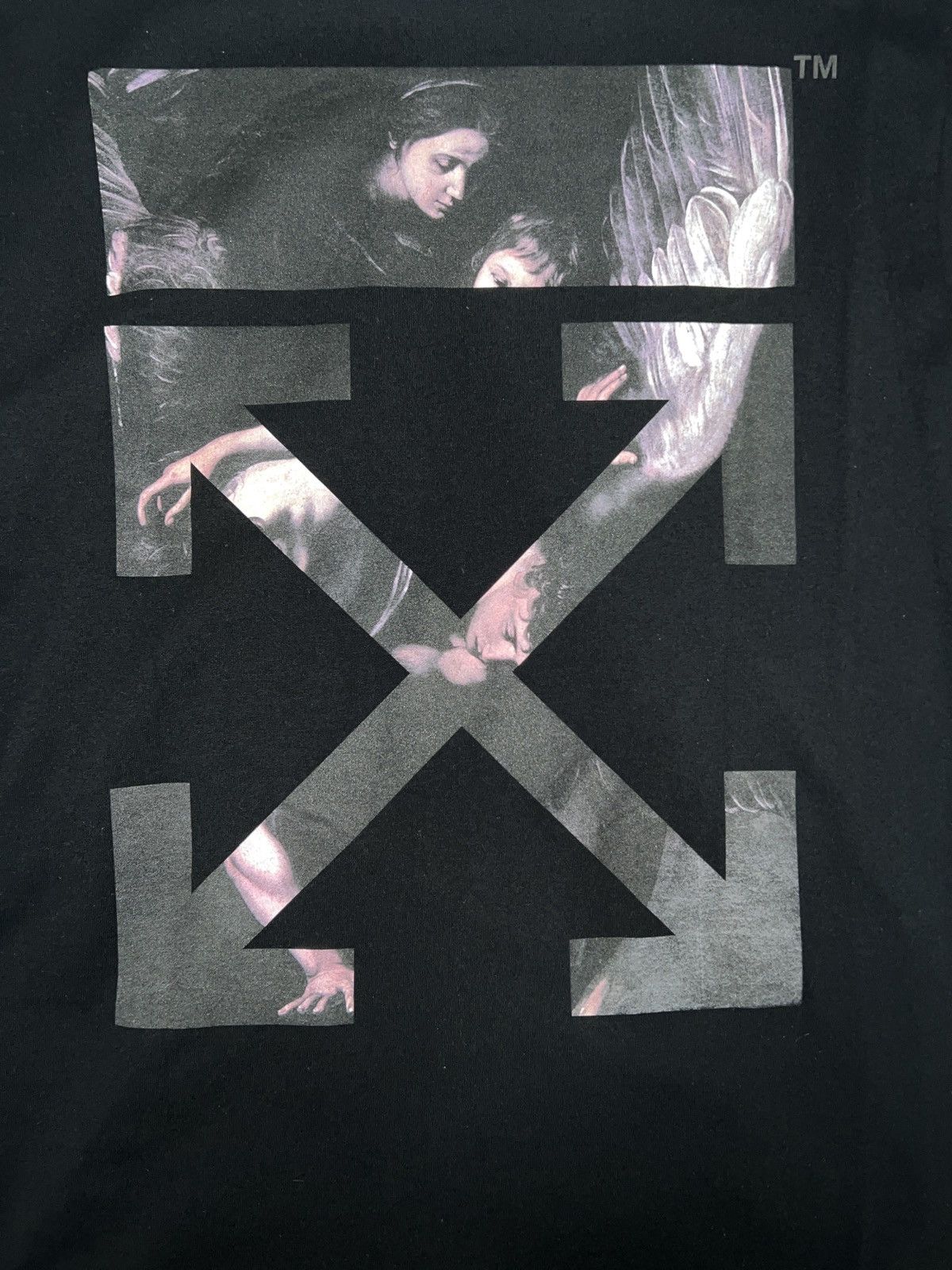 Off-White Off White Painting Arrow Printing Short Sleeve Black Size US XXS / EU 40 - 2 Thumbnail