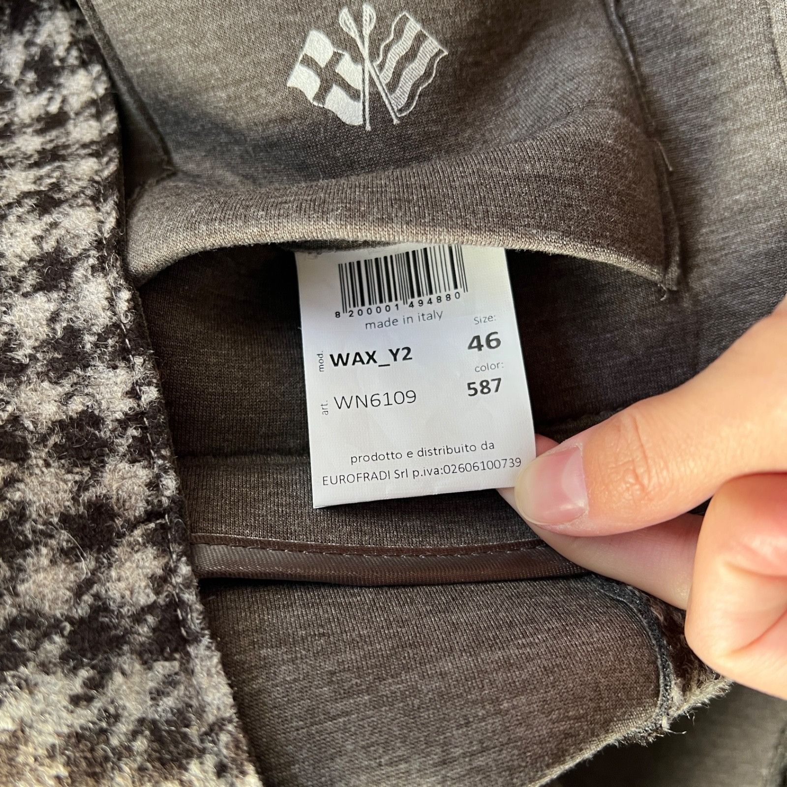Other Fradi Houndstooth Wool Blend Coat 9522AC Size US S / EU 44-46 / 1 - 9 Thumbnail
