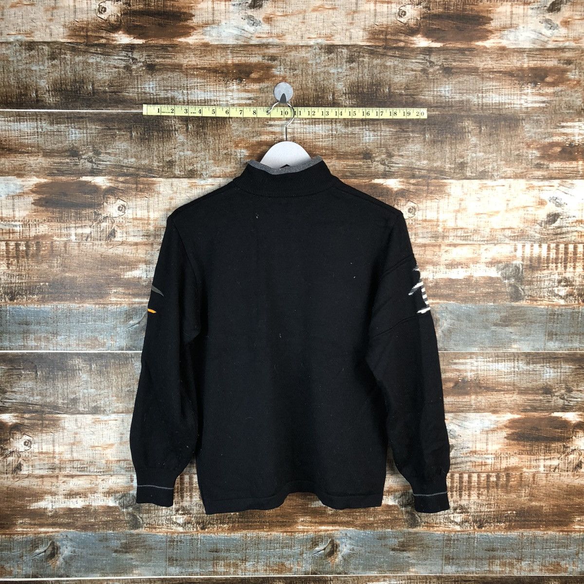 Homespun Knitwear × Japanese Brand × Vintage MSW munsingwear Black Knitwear sweatshirt #A1560 Size US S / EU 44-46 / 1 - 11 Thumbnail