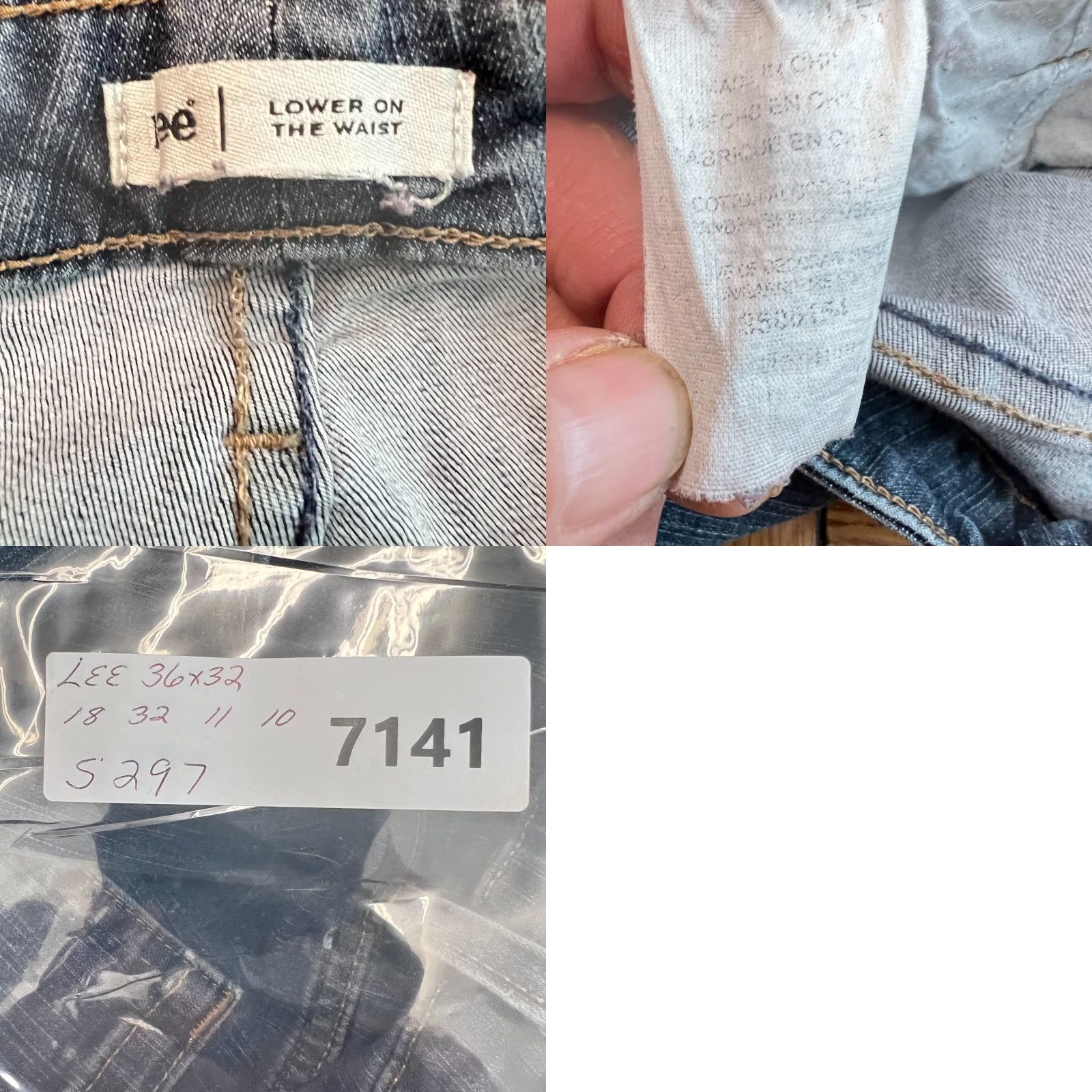 Lee Lee Womens Bootcut Jeans Blue 36X32 Denim Flat Front Lower On The Waist 5-Pocket Design Stretch Pockets Button Closure Vintage No Size 25" / US 0 / IT 36 - 8 Thumbnail