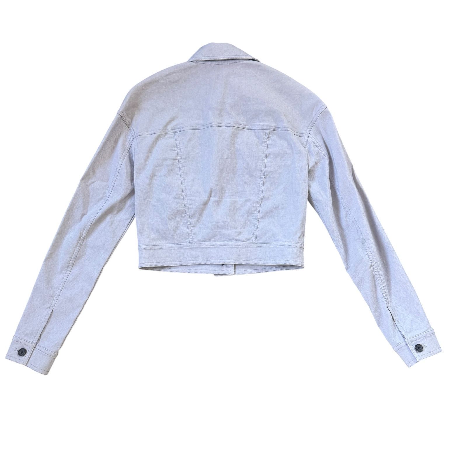 A.L.C. A.L.C Oxford Cropped Jacket Lilac Lavender Size XS / US 0-2 / IT 36-38 - 4 Thumbnail