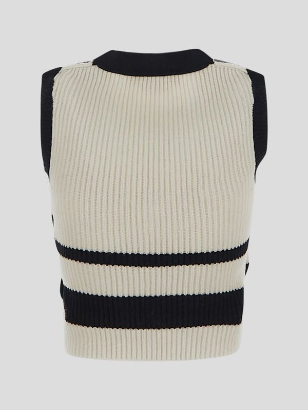 Marni o1y1125 Sleeveless Sweater in Blue/White Size XS / US 0-2 / IT 36-38 - 3 Thumbnail
