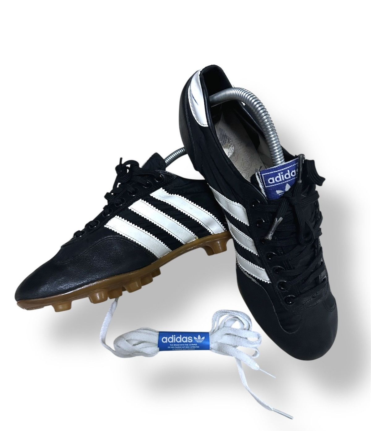 Adidas Vintage 80s Adidas Football Cleats Black Nylon Canvas Size US 9 / EU 42 - 10 Thumbnail