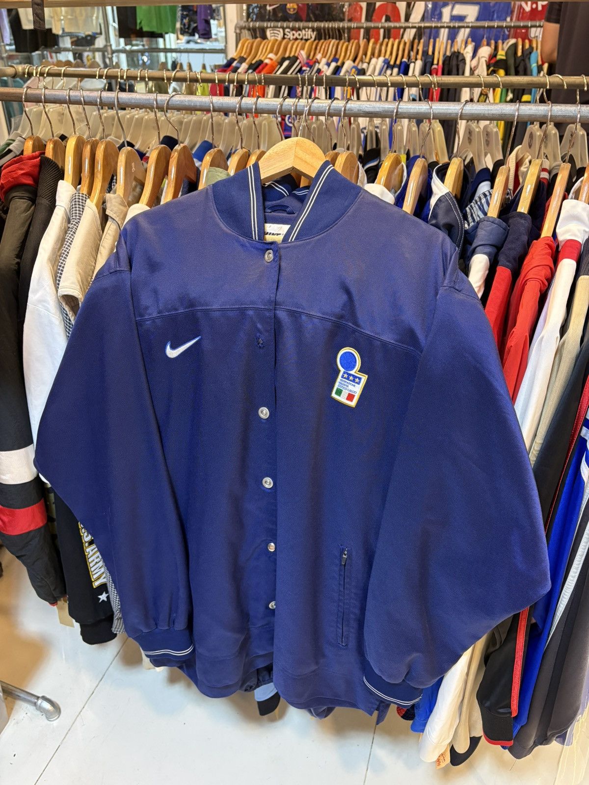 Nike Vintage 90s Nike Italy National Football Team Track Jacket Size US M / EU 48-50 / 2 - 1 Thumbnail