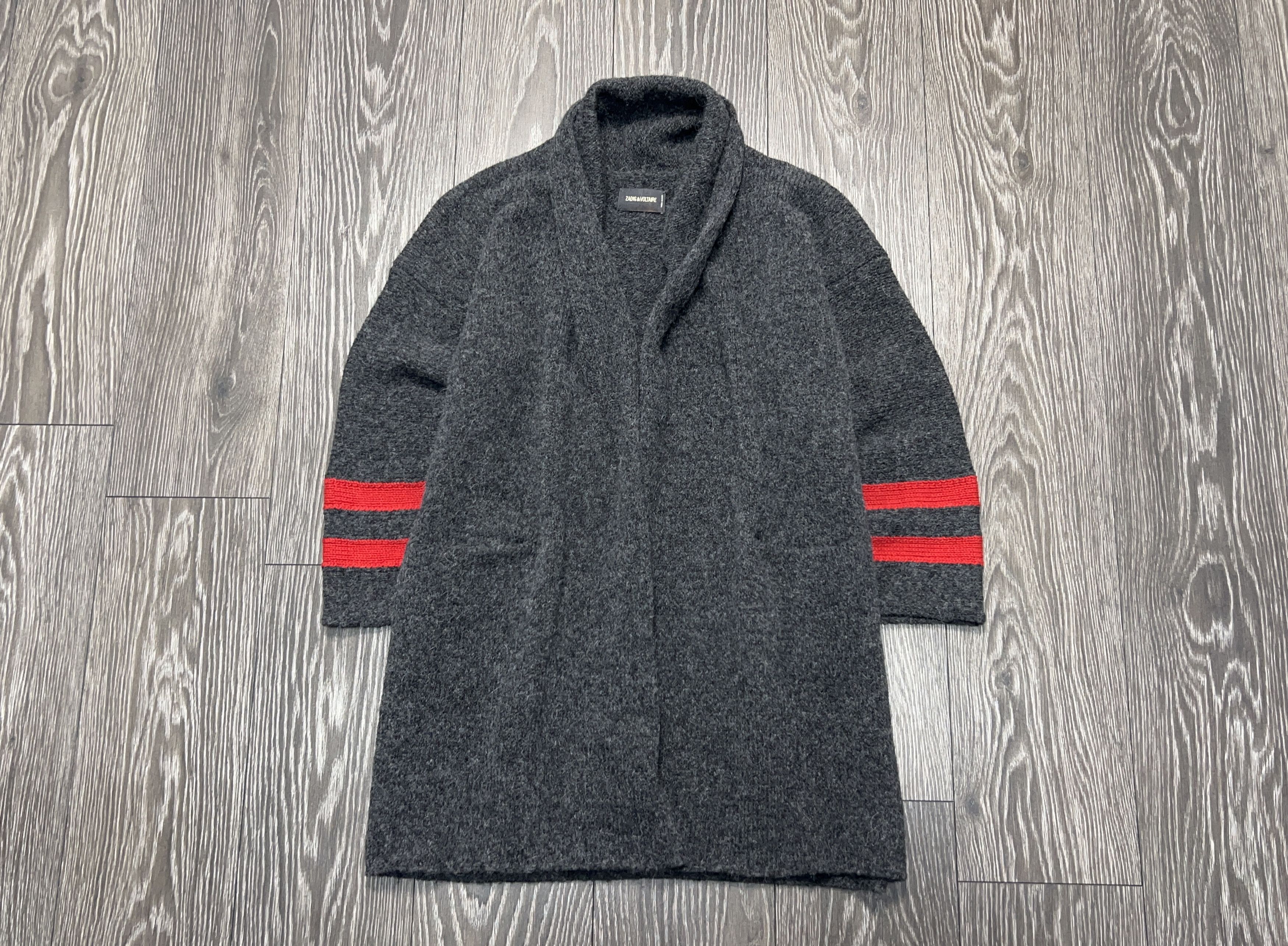 Zadig & Voltaire MIA BWN Gray Open Cardigan Sweater Alpaca Wool Size XS/S Size S / US 4 / IT 40 - 1 Thumbnail