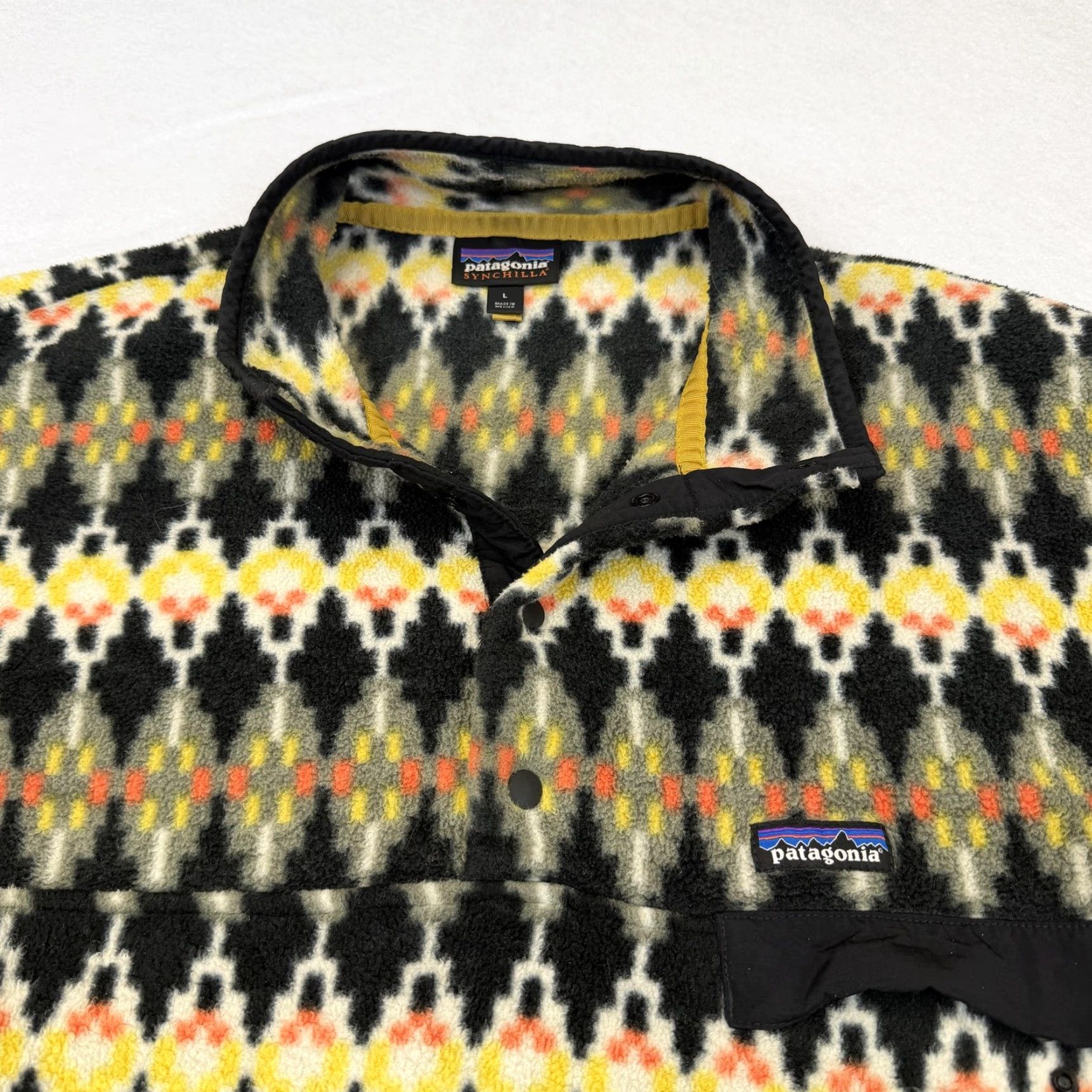 Patagonia Patagonia Synchilla Snap-T Fleece Jacket Mens Large Aztec Geometric Pullover Size US L / EU 52-54 / 3 - 4 Thumbnail
