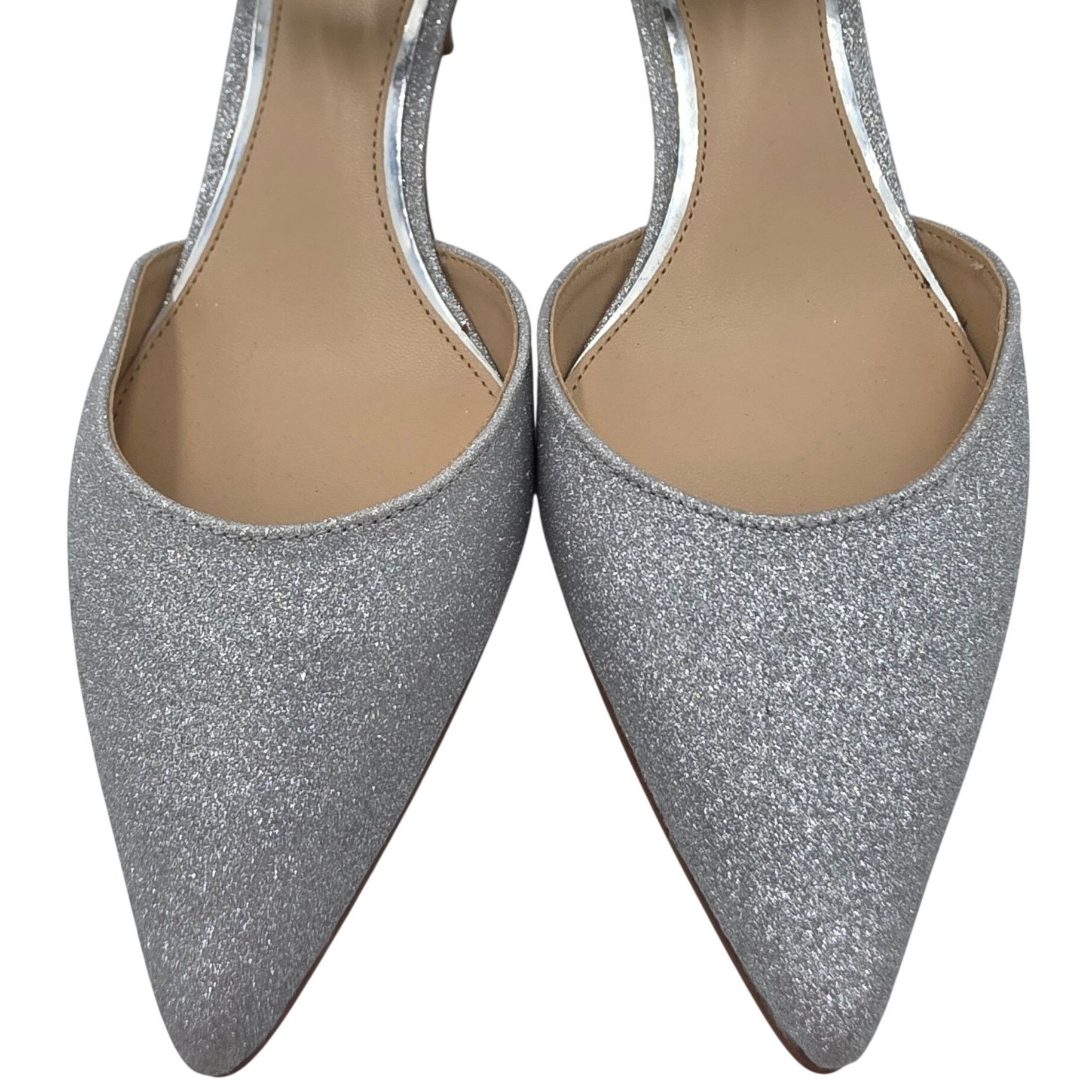 Badgley Mischka Jewel Badgley Mischka Women 7.5 Silver Robles Crystal Kitten Size US 7.5 / IT 37.5 - 8 Thumbnail