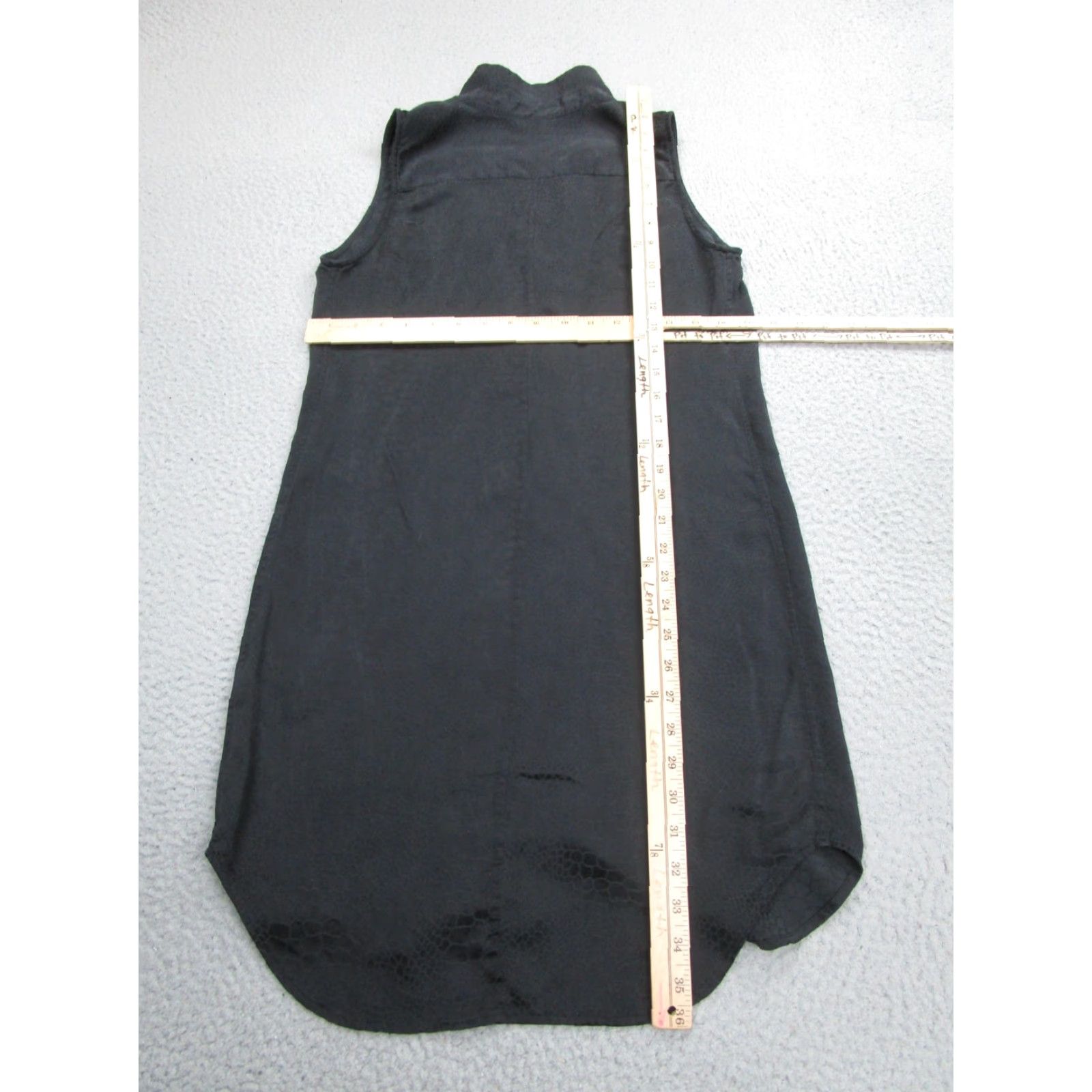 Equipment VINTAGE Equipment Shirt Dress Womens Small Black Silk Sleeveless Button Front Size S / US 4 / IT 40 - 7 Thumbnail