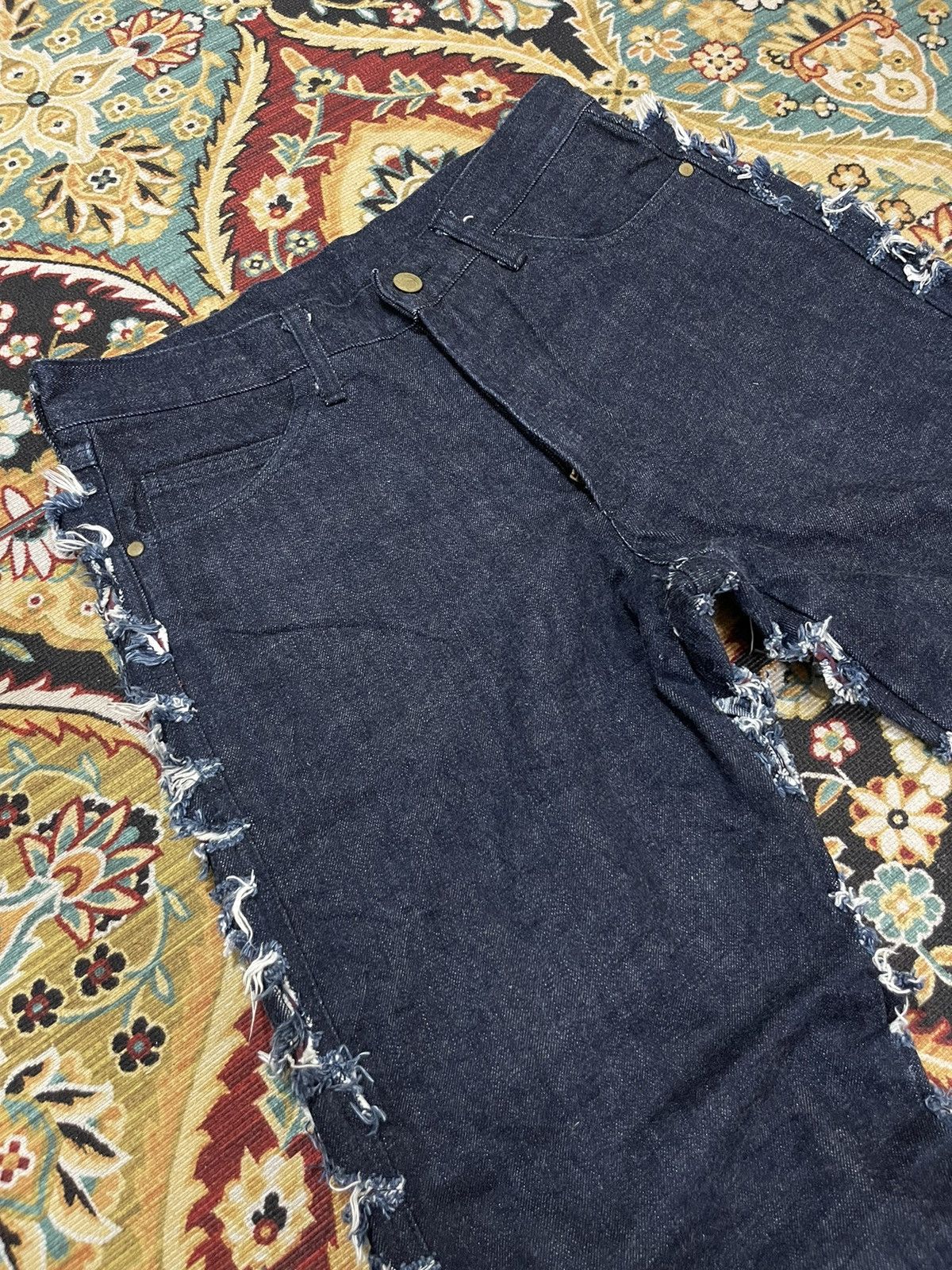 Japanese Brand Vintage Altch Destroyed Rips And Patchess Distressed Jeans Size US 29 - 11 Thumbnail