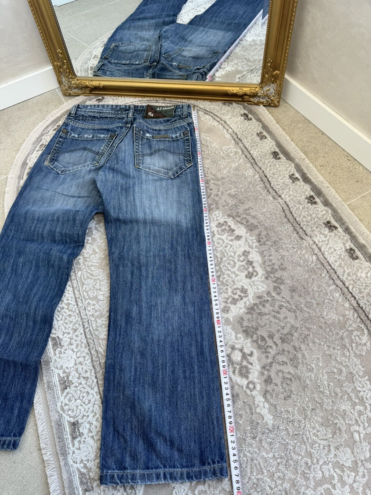Giorgio Armani 🔥VINTAGE 90s CRAZY ARMANI JEANS Y2K BAGGY CARGO PANTS Size US 30 / EU 46 - 5 Thumbnail