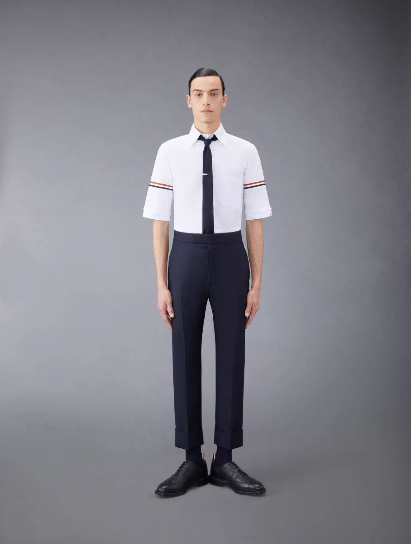 Thom Browne Thom Browne Men's Short Sleeve Oxford Shirt White 5 Size US XXL / EU 58 / 5 - 8 Thumbnail