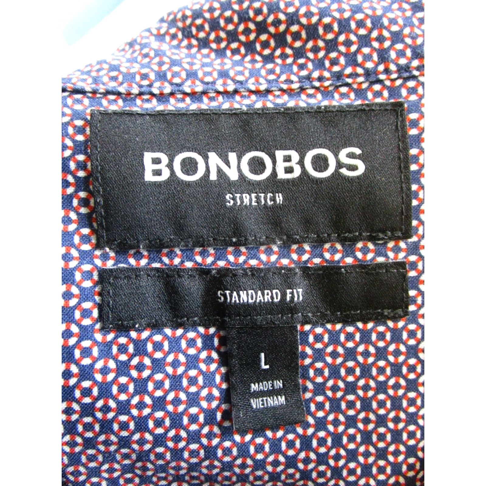 Bonobos Bonobos Shirt Mens Large Red Cotton Button Up Size US L / EU 52-54 / 3 - 4 Thumbnail