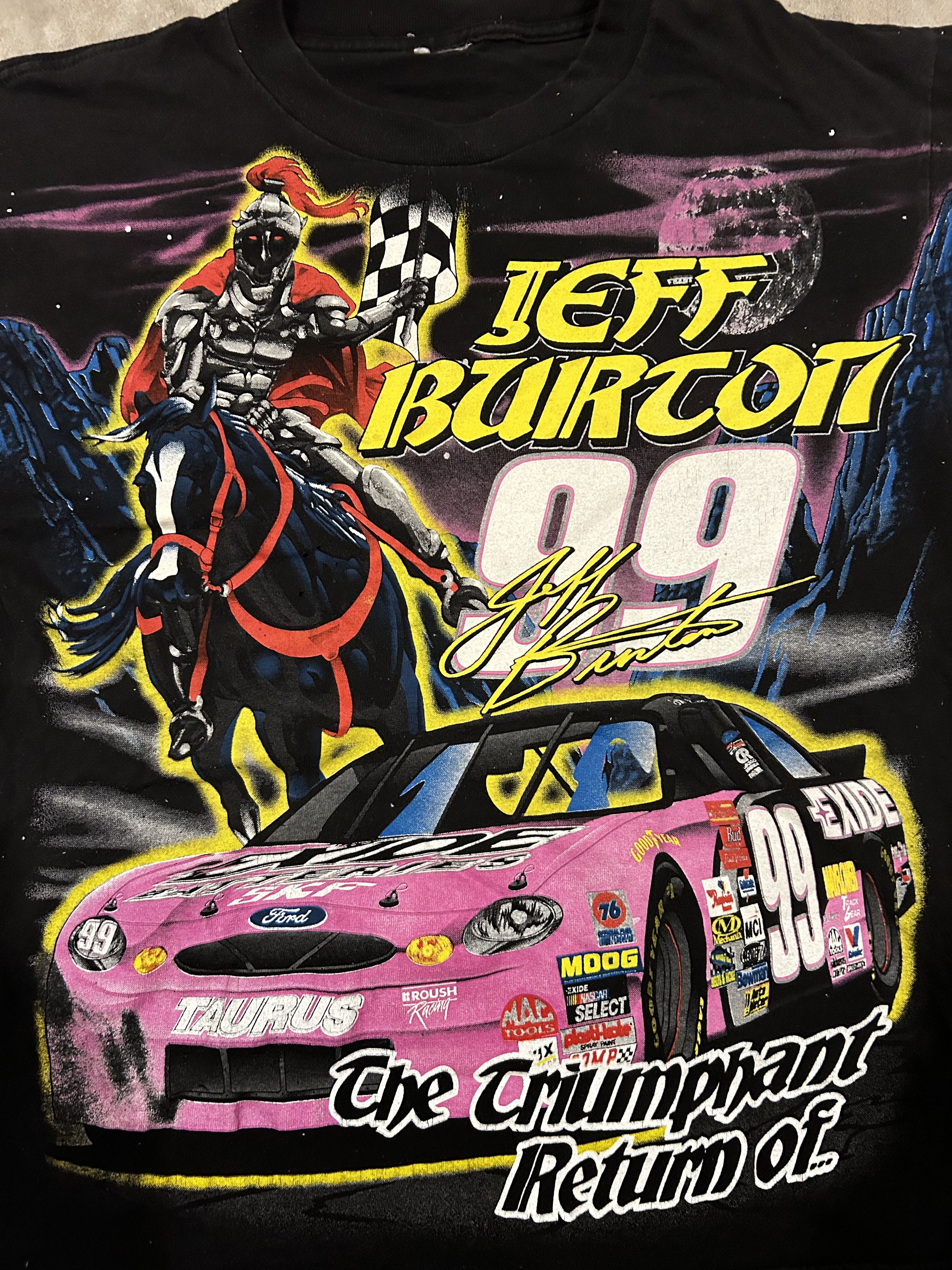 Tultex Vintage Jeff Burton by Track Master Knight NASCAR Shirt Sz L Size US L / EU 52-54 / 3 - 2 Thumbnail