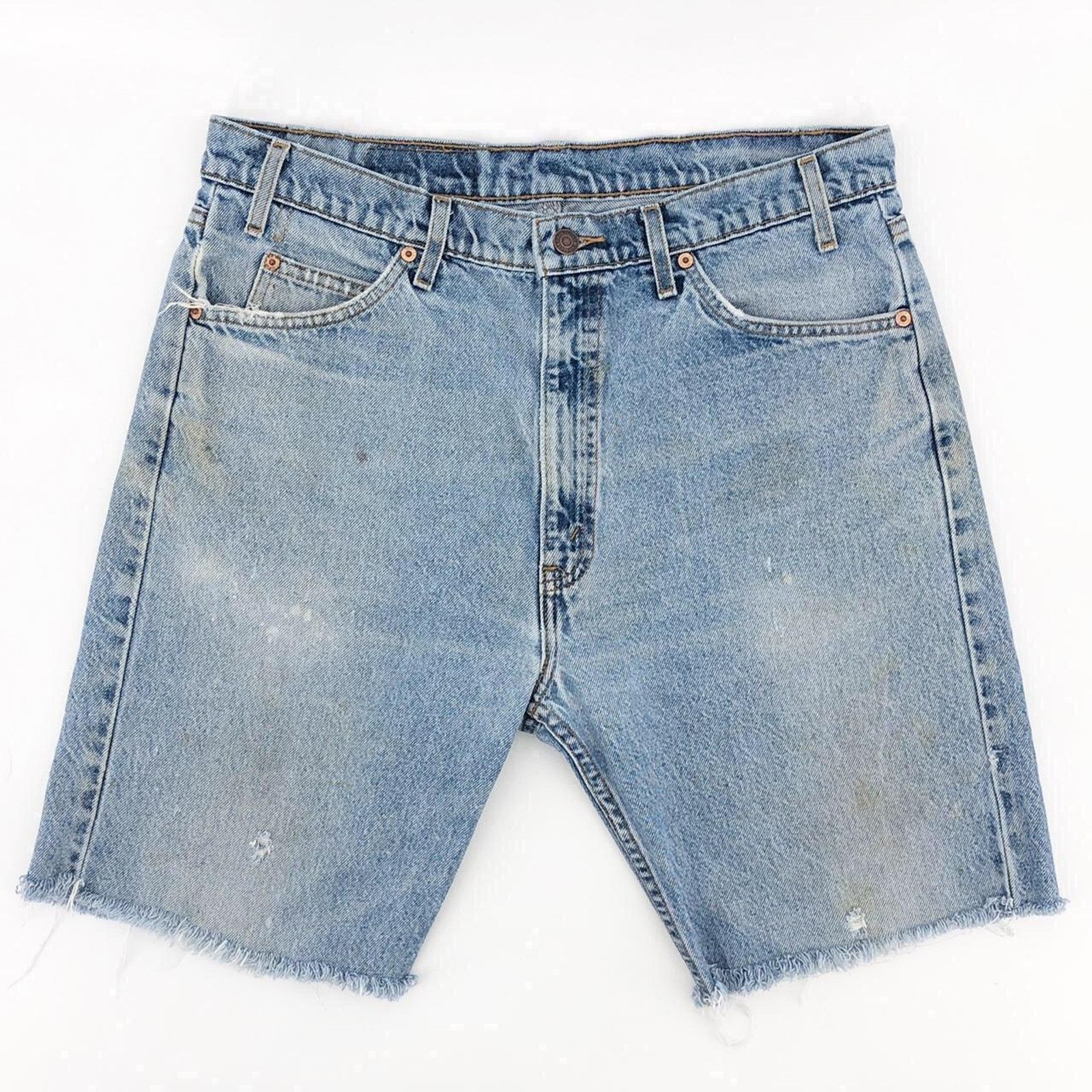 Levi's × Vintage Levis 505 denim cut off jean shorts 90s 1990s vintage Size US 36 / EU 52 - 2 Thumbnail