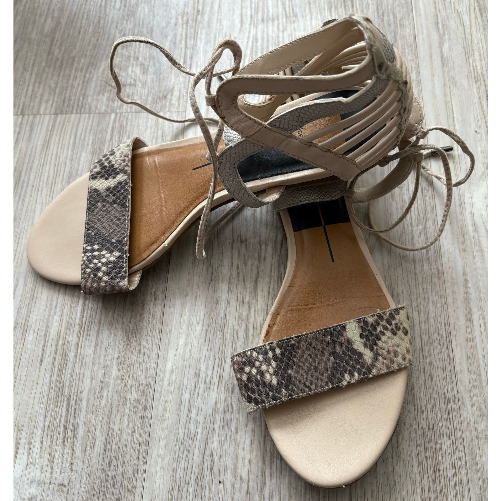 Dolce Vita Dolce Vita | Women’s Faux Snakeskin Gladiator Sandals | 8.5 Size US 8.5 / IT 38.5 - 2 Thumbnail