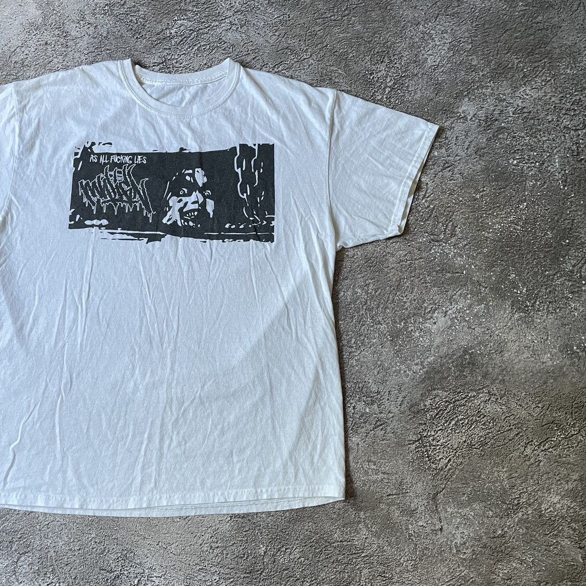 Vintage Vintage Y2K Goth Graphic Tee Sun Faded Black Abstract Boxy L Size US L / EU 52-54 / 3 - 3 Thumbnail