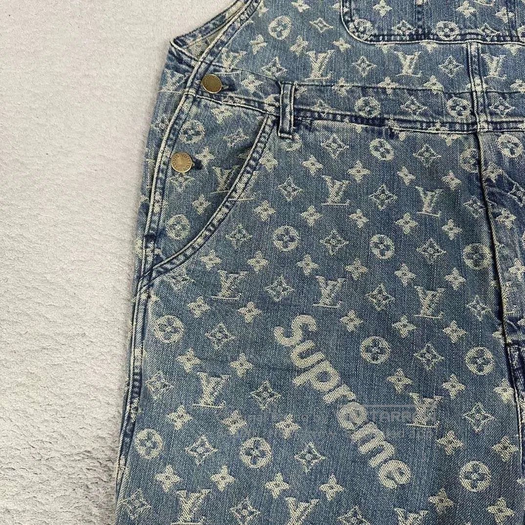 Louis Vuitton louis vuitton supreme denim overall jumpsuit. Size US 31 - 5 Thumbnail