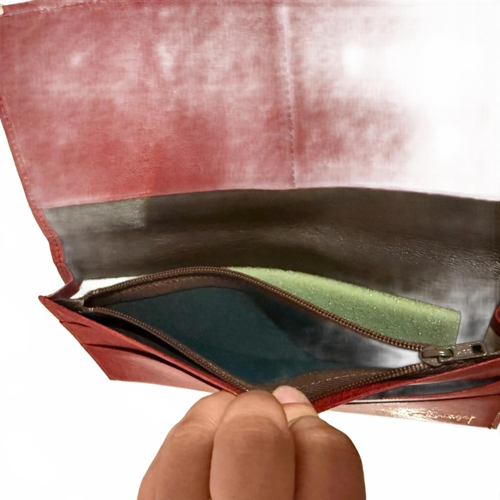 Other Carriage 1978 Red Leather Wallet Size ONE SIZE - 3 Thumbnail