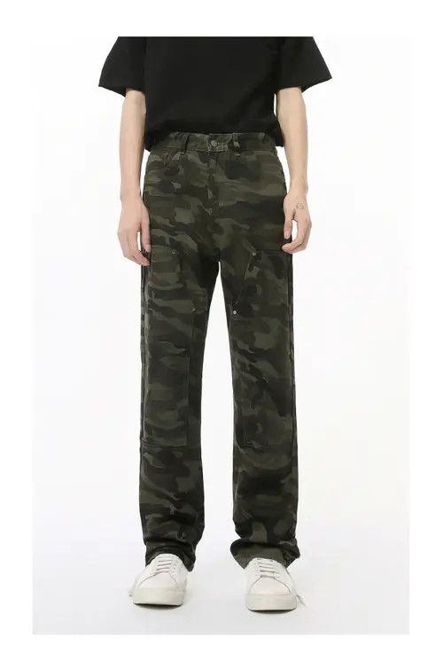 VIBE American camouflage patchwork high street vintage jeans Size US 32 / EU 48 - 7 Thumbnail