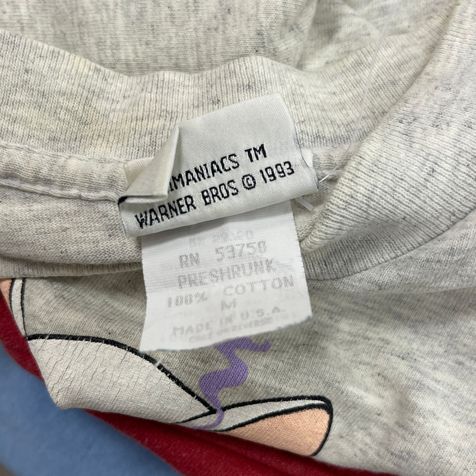 Vintage 1993 Pinky The Brain Animaniacs Tee Size Medium