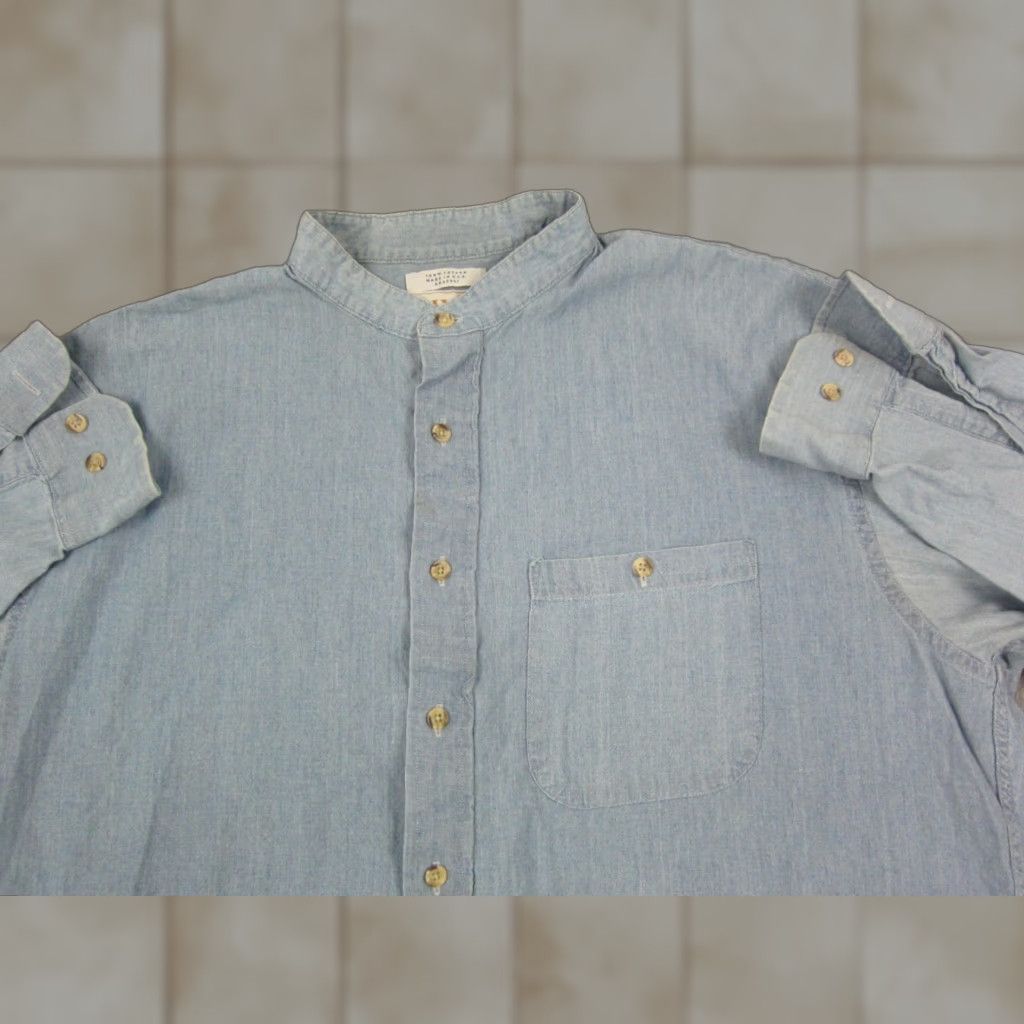 Arrow Vintage Arrow Shirt Mens XL Blue Chambray Button-Up Collar Pocketed 17 Regular Fit USA Size US XL / EU 56 / 4 - 1 Thumbnail