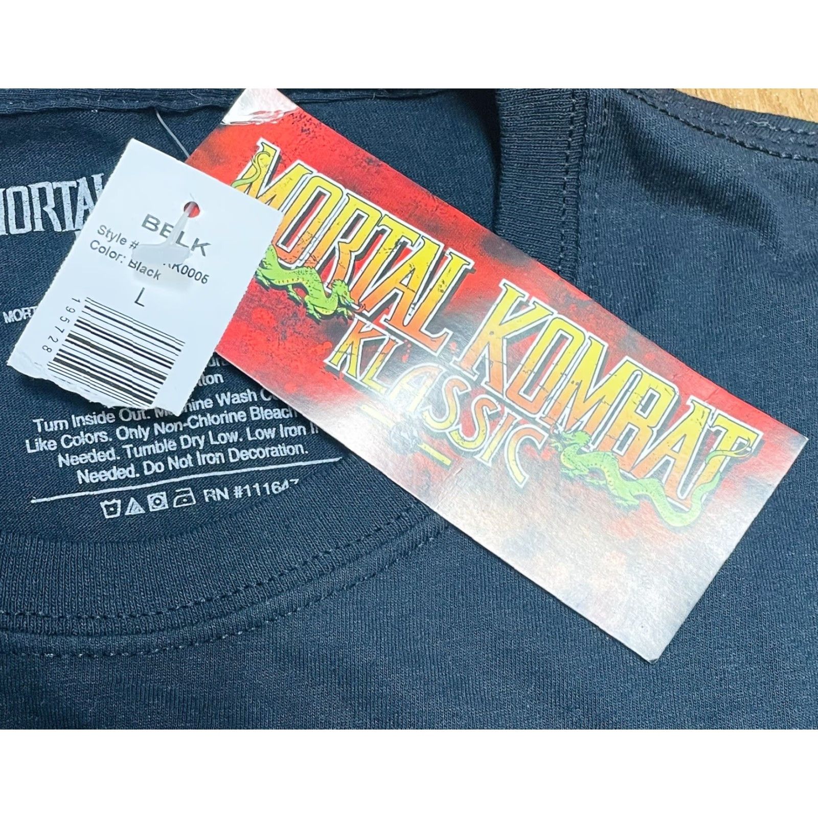 Vintage SZ Men Mortal Komat Klassic T-Shirt Tee Black Sz Large NWT Logo Graphic Print Regular Fit Adult MENS Shirt Size US L / EU 52-54 / 3 - 6 Thumbnail