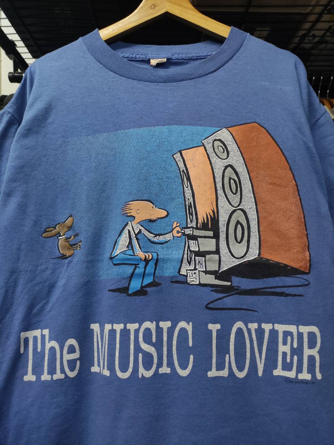 Vintage Vtg 90's The Music Lover Single Stitch Made in USA T-Shirt Size US XL / EU 56 / 4 - 1 Thumbnail