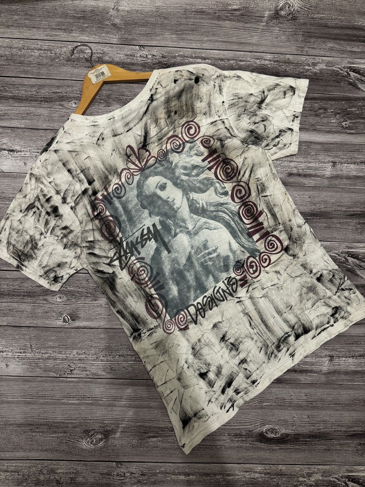 Stussy Stussy Custom Graphic T Shirt White Black Size M Size US M / EU 48-50 / 2 - 6 Thumbnail