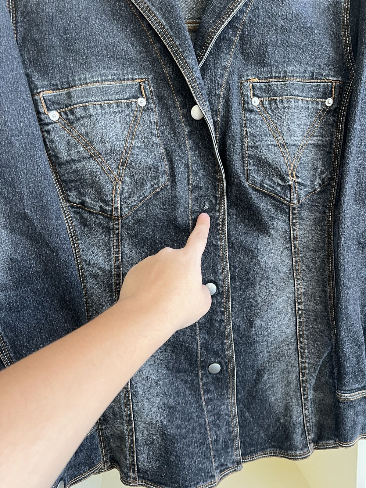 Marina Rinaldi Vintage Marina Rinaldi Denim Jacket JAPAN Size XL / US 12-14 / IT 48-50 - 7 Thumbnail