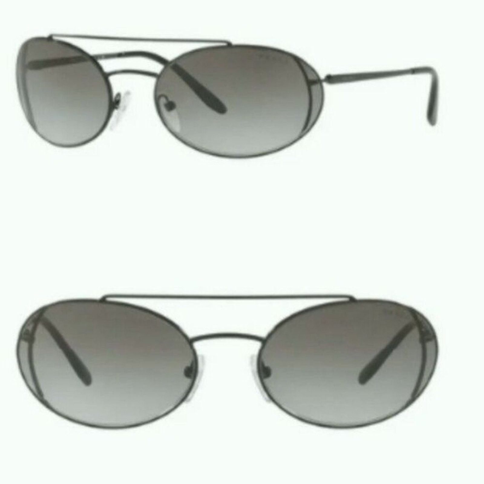 Prada Prada 61mm Oval Sunglasses Black Size ONE SIZE - 2 Thumbnail