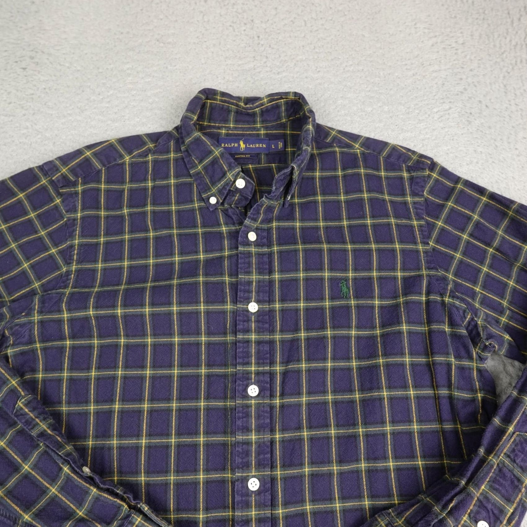 Ralph Lauren Ralph Lauren Shirt Mens L Blue Plaid Flannel Button-Down Long Sleeve Casual Size US L / EU 52-54 / 3 - 3 Thumbnail