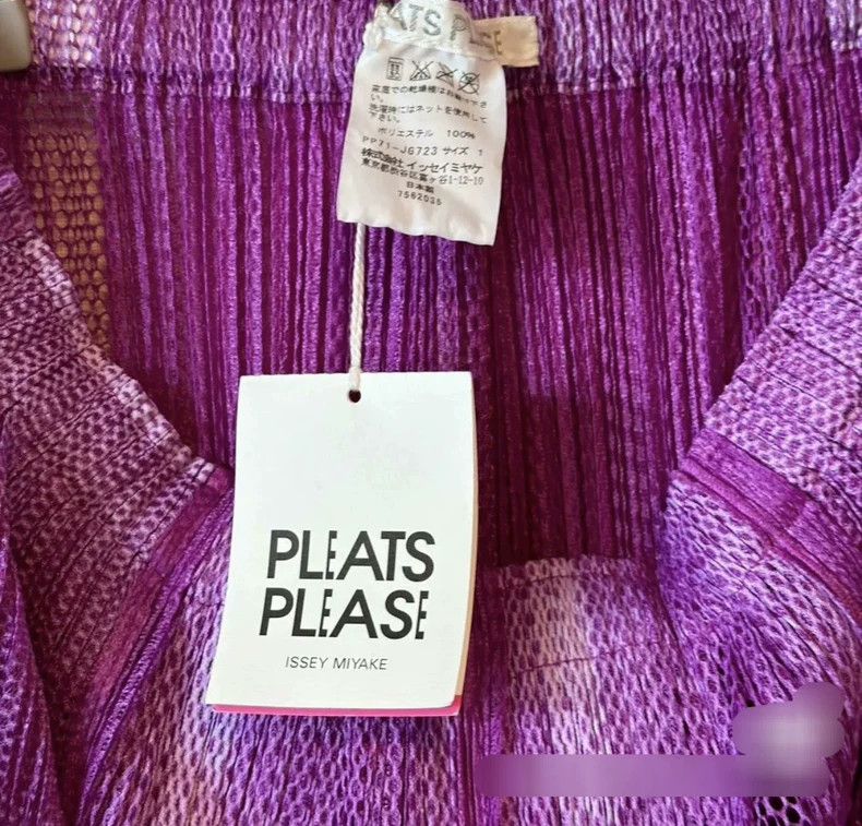 Issey Miyake Issey Miyake size:1 Purple pleated skirt Size 22" - 4 Thumbnail