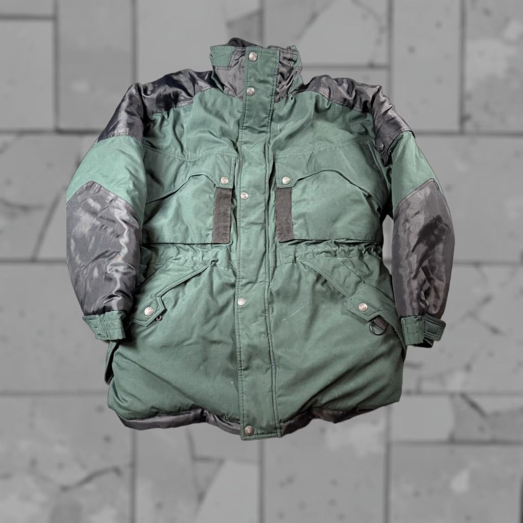 VINTAGE Bear Force Parka Jacket Mens Large Green Insulated Winter Coat 90s