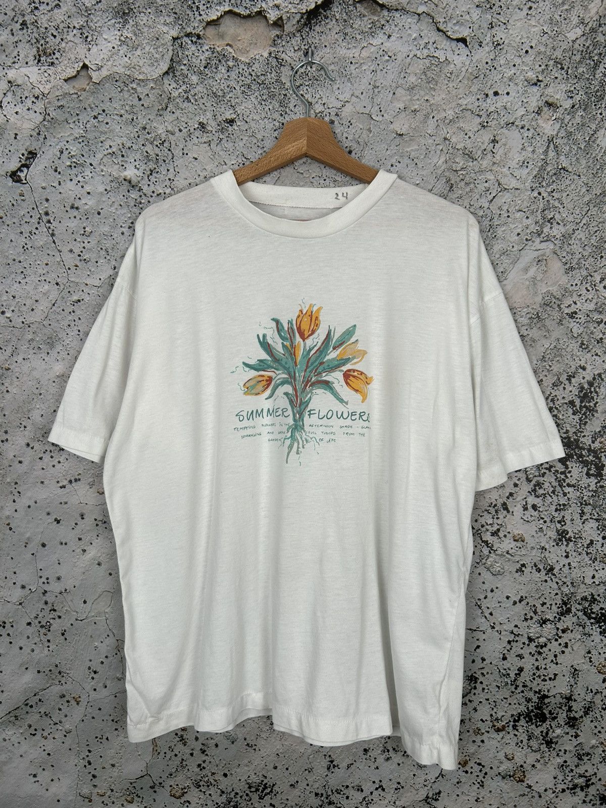 Vintage Vintage Flowers Graphic Tee 90s Streetwear Grunge Rock Size US L / EU 52-54 / 3 - 1 Thumbnail