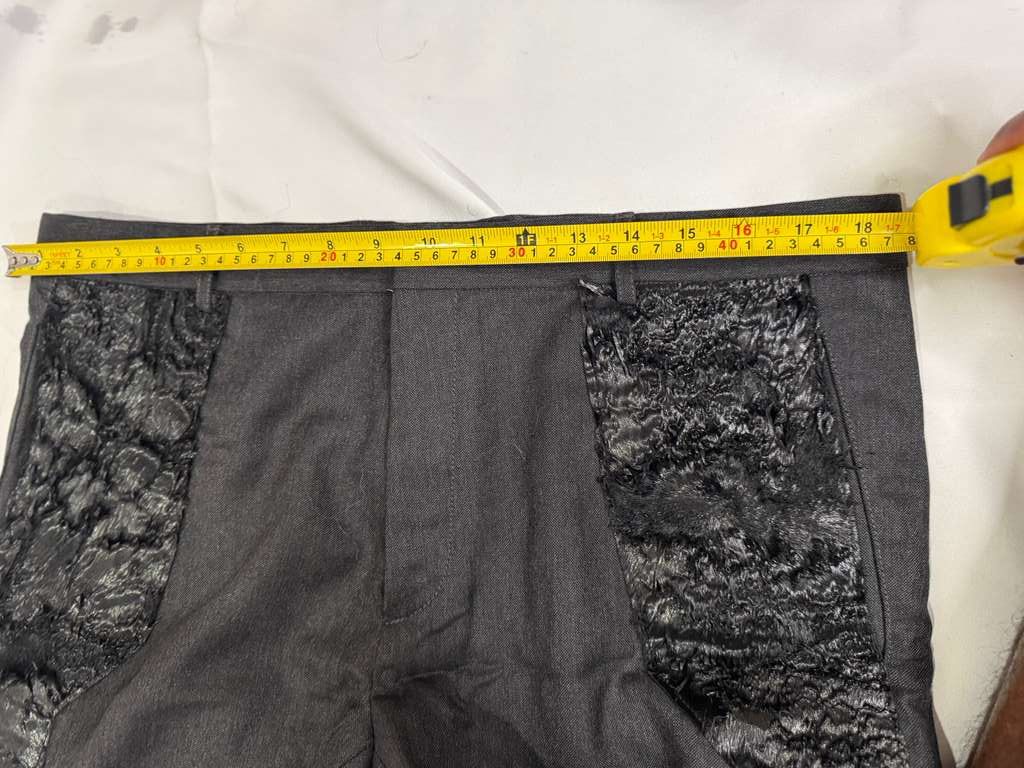 Vintage Kamerfula Black Mongolian Fur-Panel Pants Size US 32 / EU 48 - 3 Thumbnail