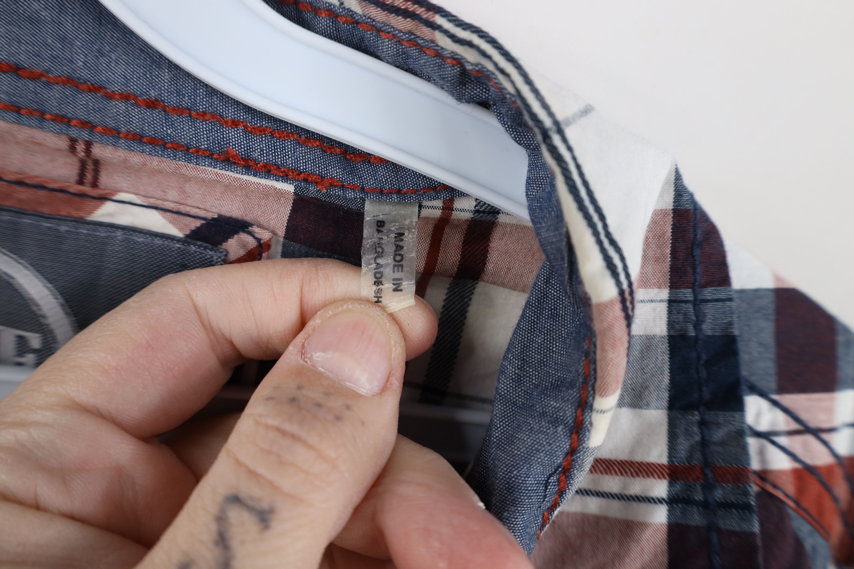 Vintage Buckle BKE Distressed Thick Stitch Snap Button Shirt Plaid Size US XL / EU 56 / 4 - 10 Thumbnail