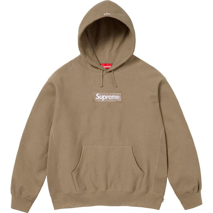 Supreme Supreme Box Logo Hooded Sweatshirt DARK SAND Large | Grailed